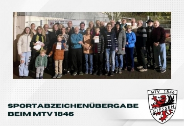 Sportabzeichenübergabe beim MTV 1846
